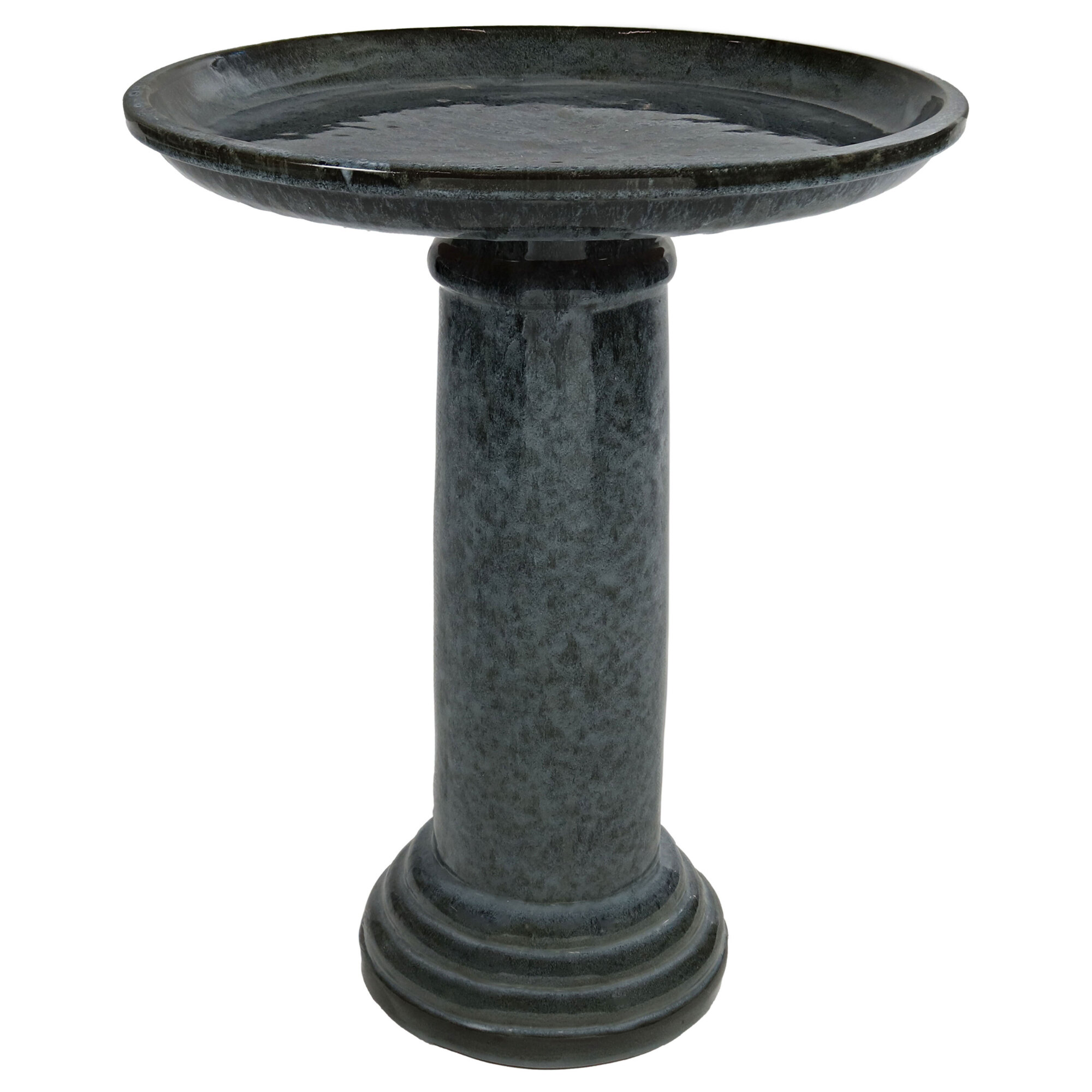 Sunnydaze Decor, Toulon Black Mist Bird Bath - 24.5in. H, Model# VBD-554